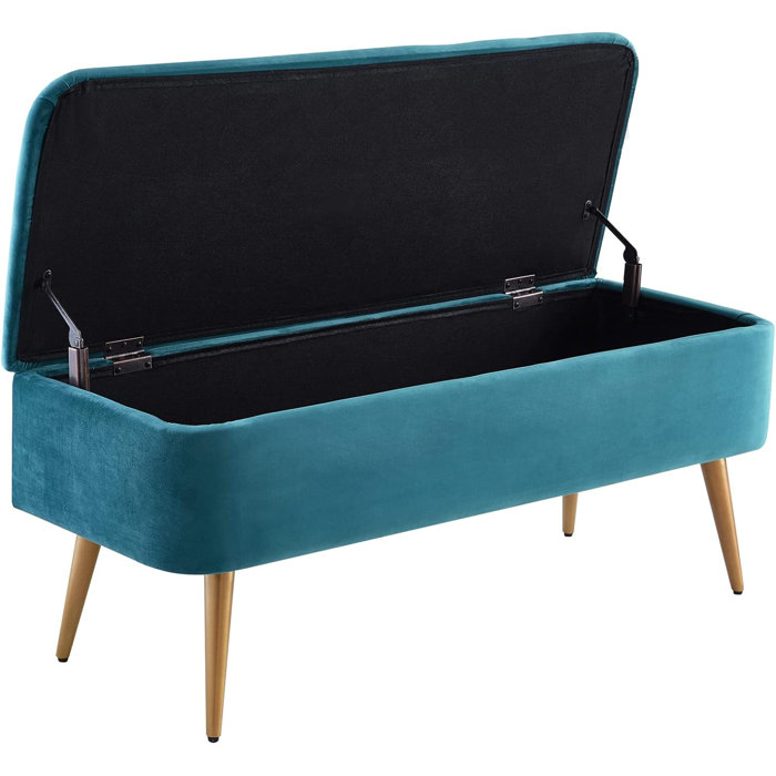 Everly Quinn Tudorina Upholstered Storage Bench Wayfair